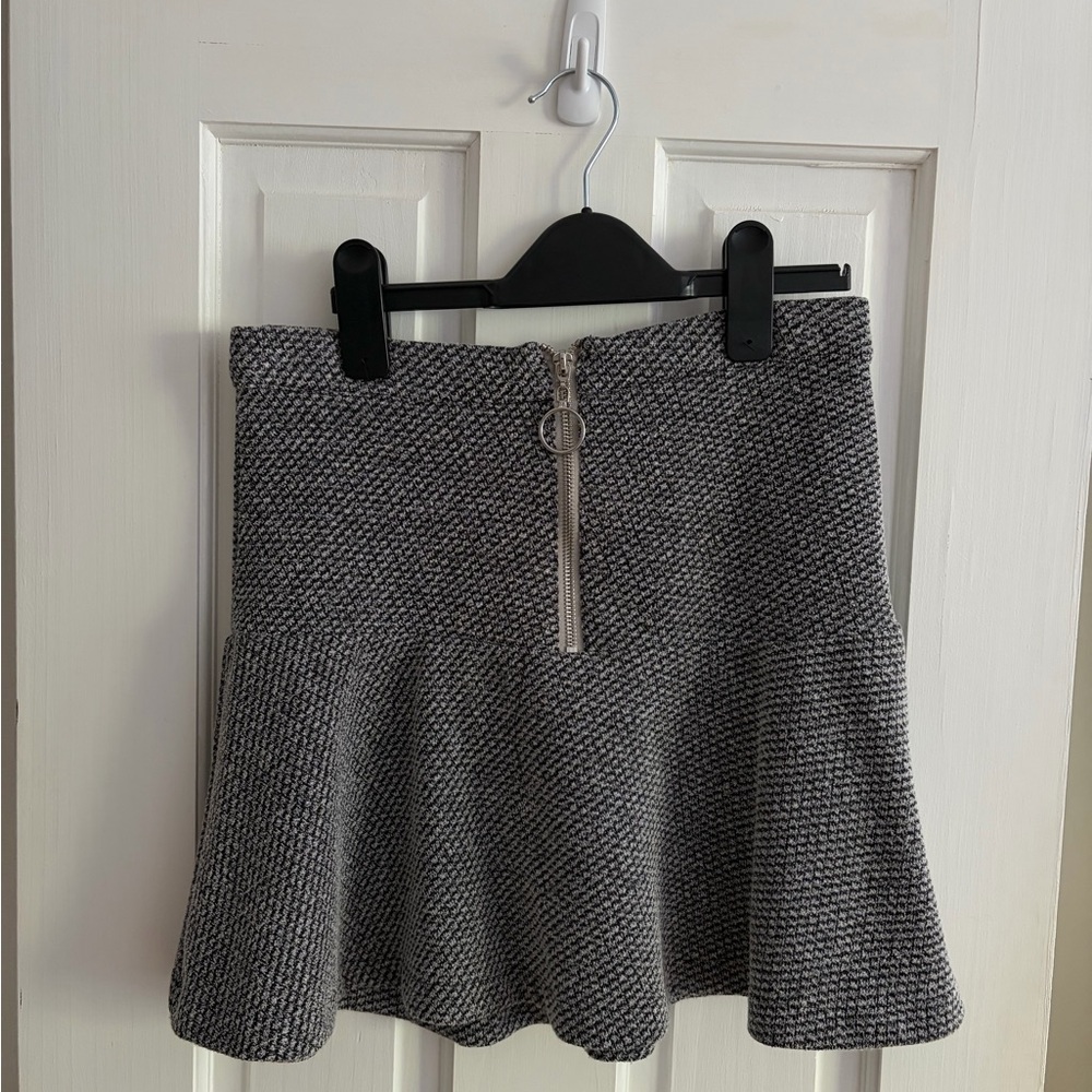 Topshop Gray Textured Women's Skirt